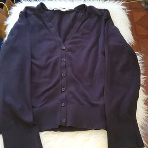 Loft Blk XL Vneck Cardigan